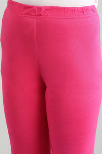 Pink kurta-Tights-Dupatta Girls Set