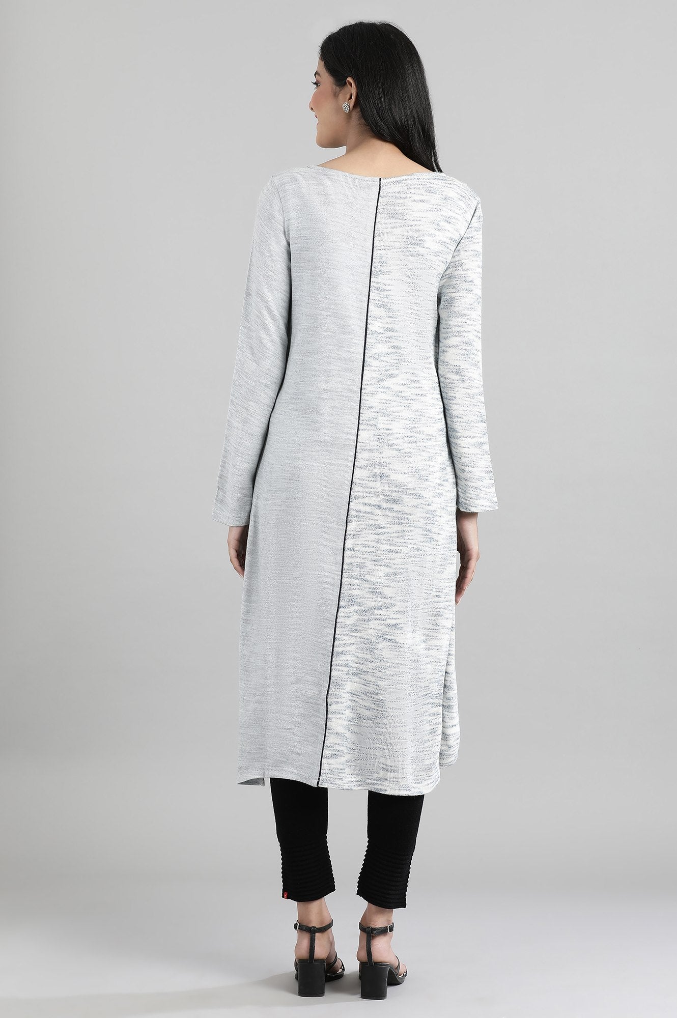 Mint Round Neck Winter kurta