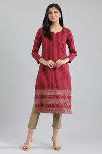 Maroon Round Neck Full Sleeve Sweater