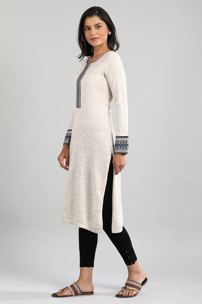 Melange Round Neck Winter kurta