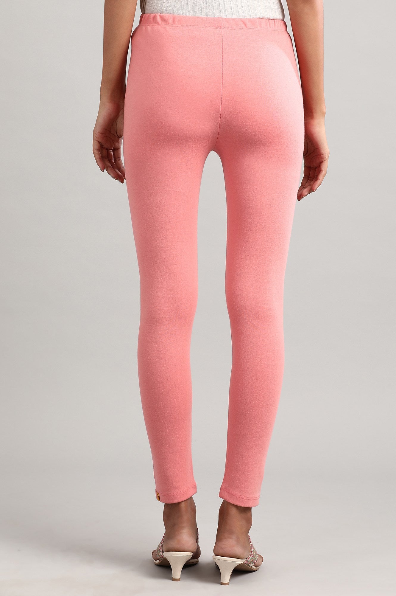 Pink Solid Winter Tights