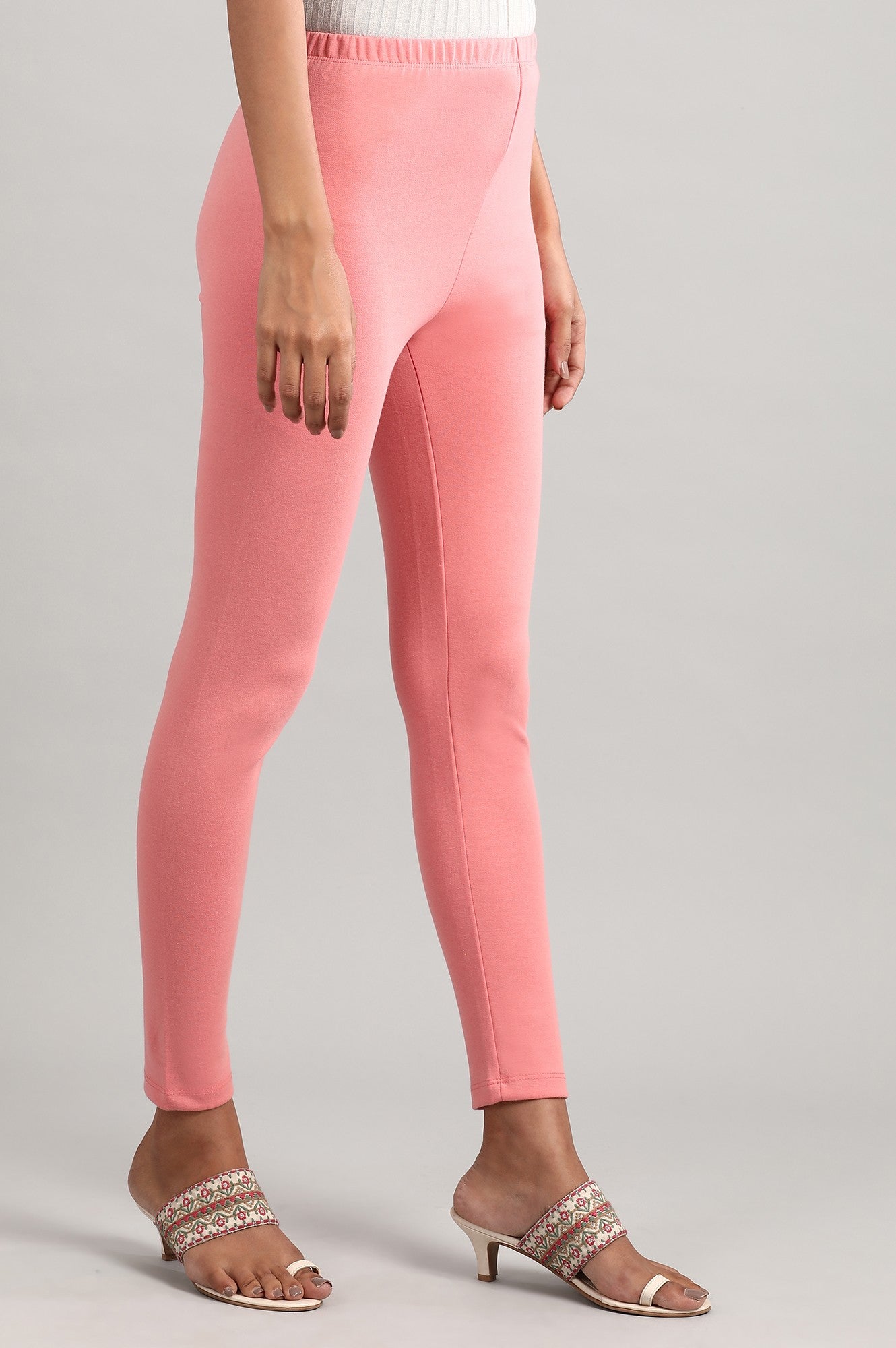 Pink Solid Winter Tights