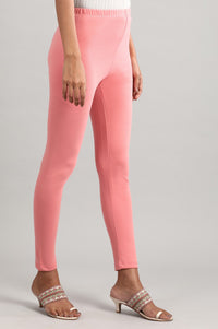 Pink Solid Winter Tights