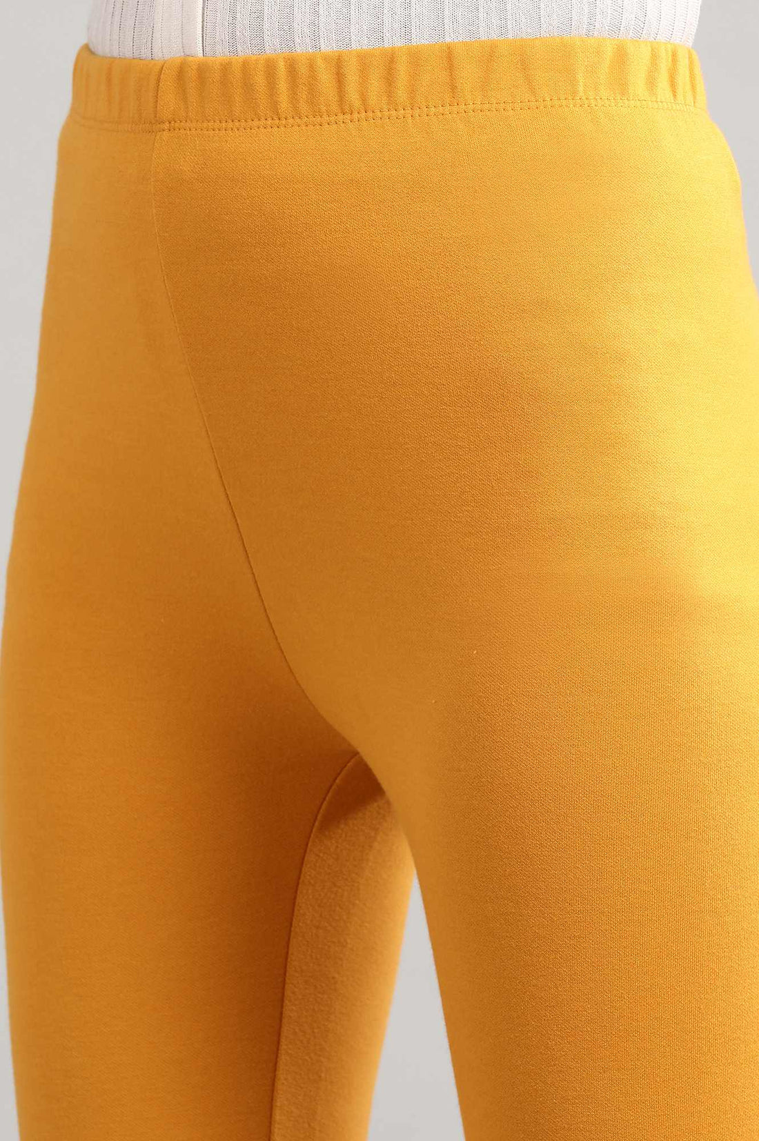 Yellow Solid Winter Tights