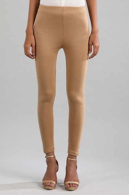 Golden Solid Winter Tights