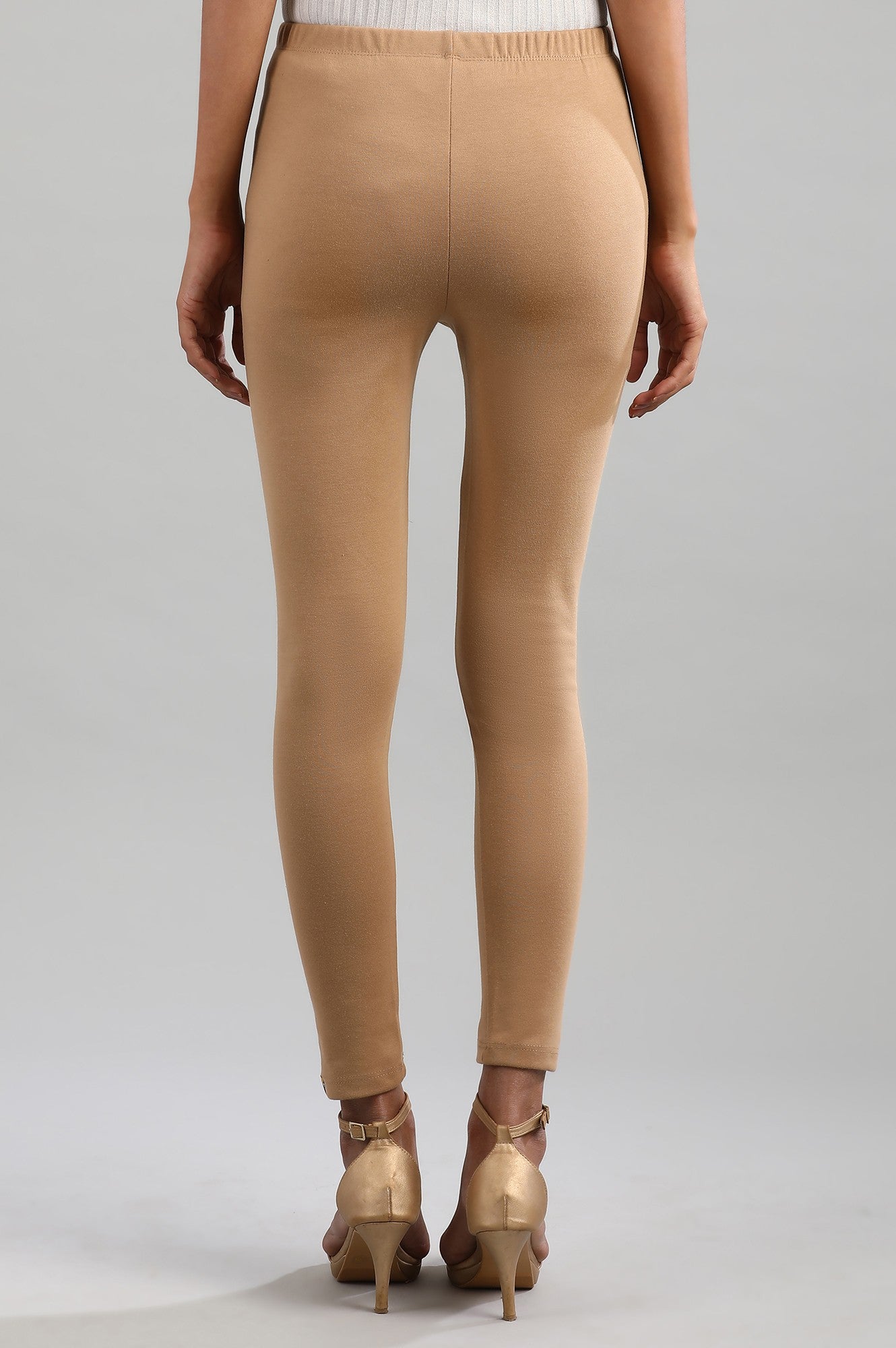 Golden Solid Winter Tights