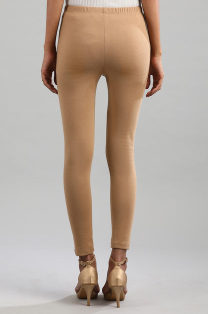 Golden Solid Winter Tights