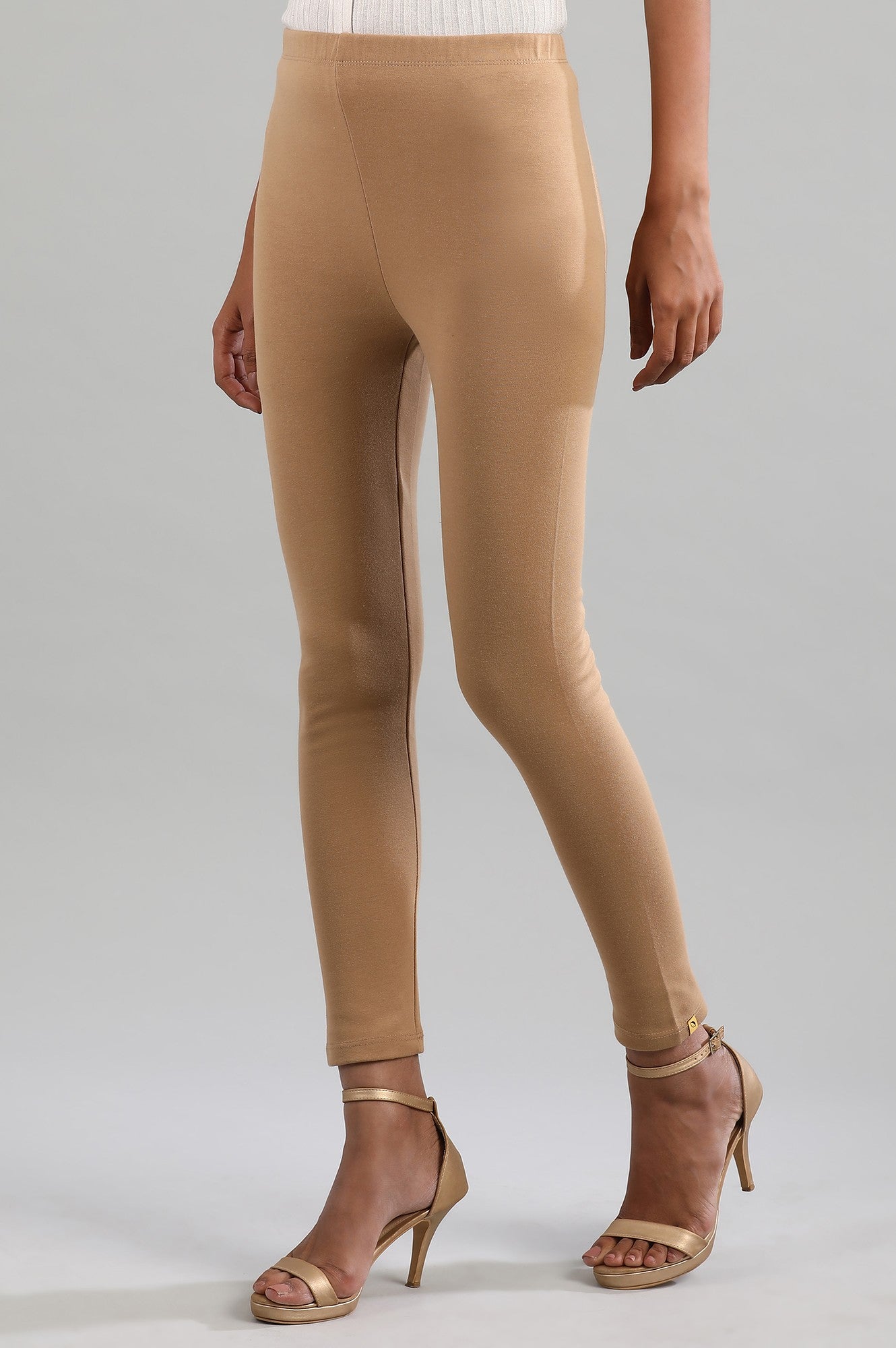 Golden Solid Winter Tights