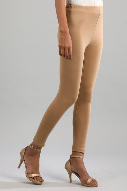 Golden Solid Winter Tights