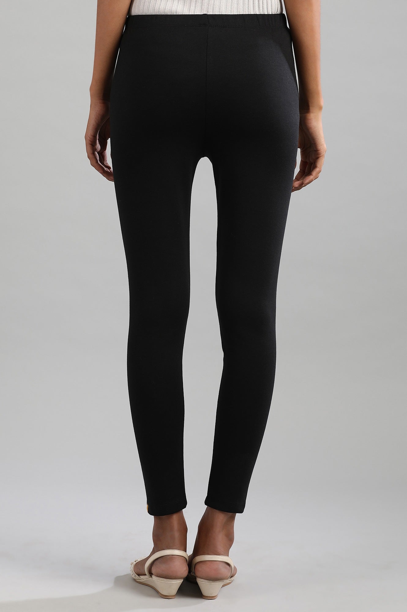 Black Solid Winter Tights