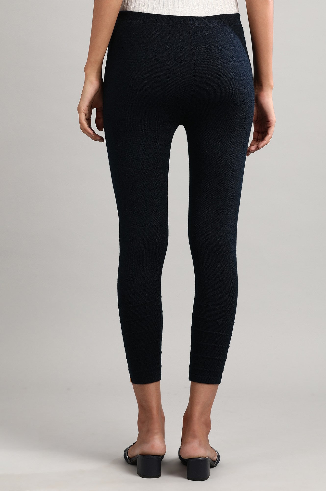 Navy Solid Winter Tights