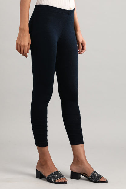 Navy Solid Winter Tights