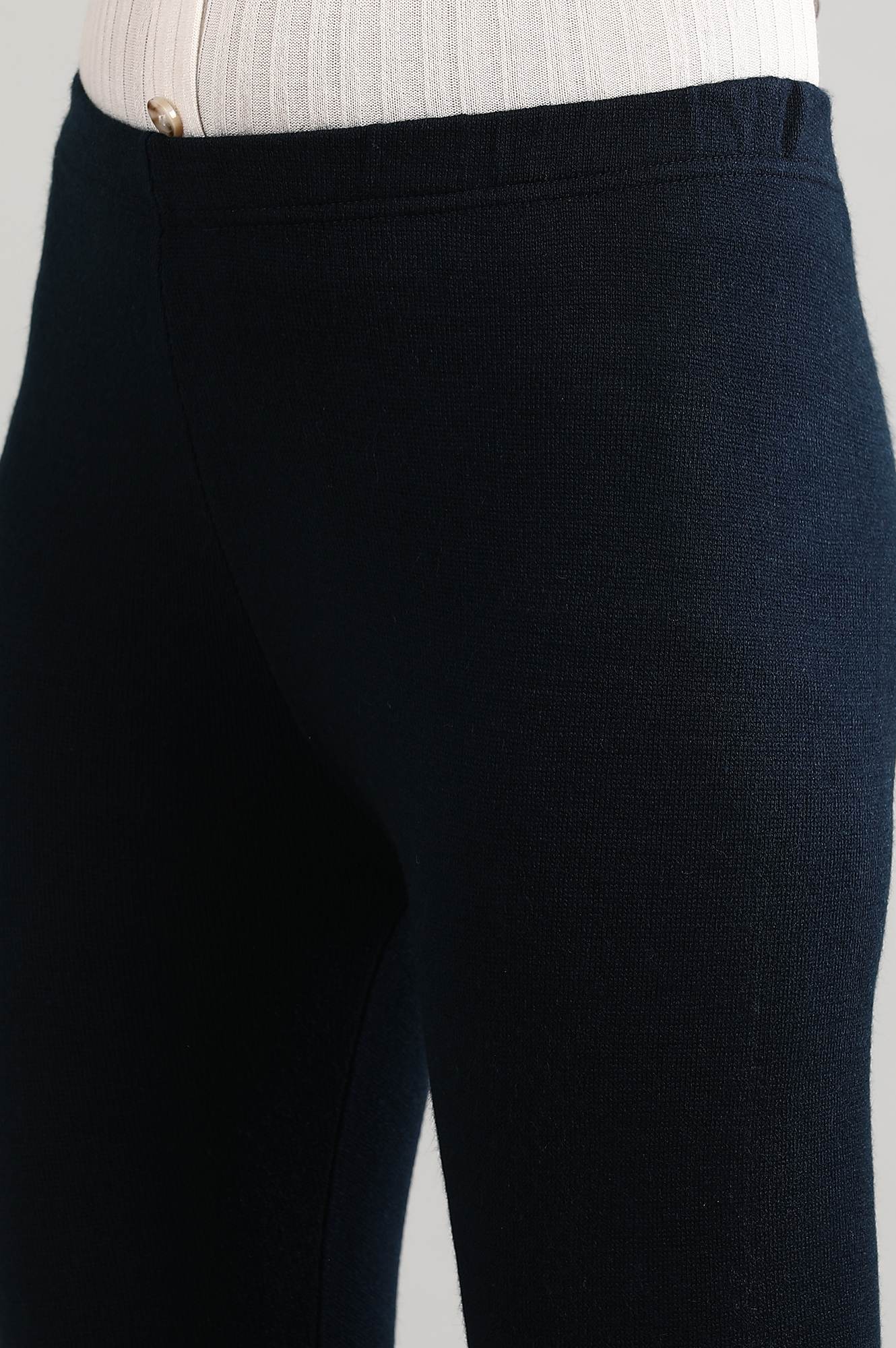 Navy Solid Winter Tights