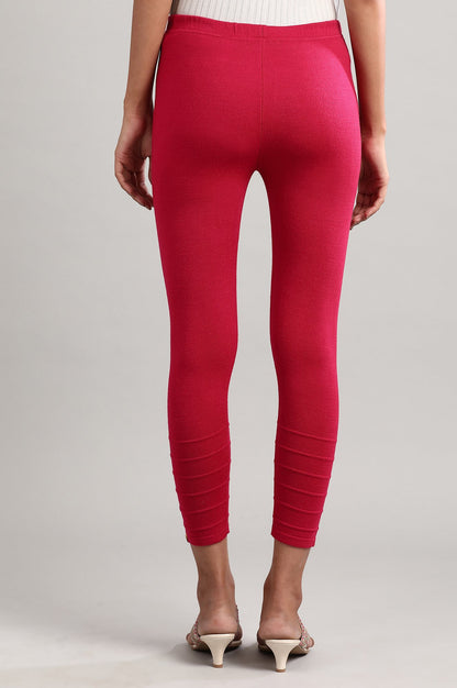 Pink Solid Winter Tights