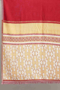 Maroon Woven Reversable Shawl