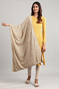 Beige Knitted Shawl
