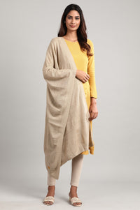 Beige Knitted Shawl
