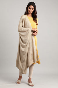 Beige Knitted Shawl