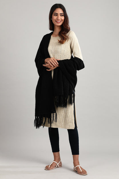 Black Knitted Shawl