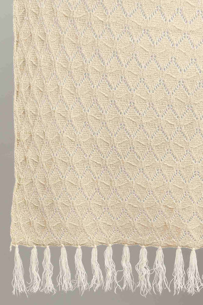 Beige Knitted Shawl