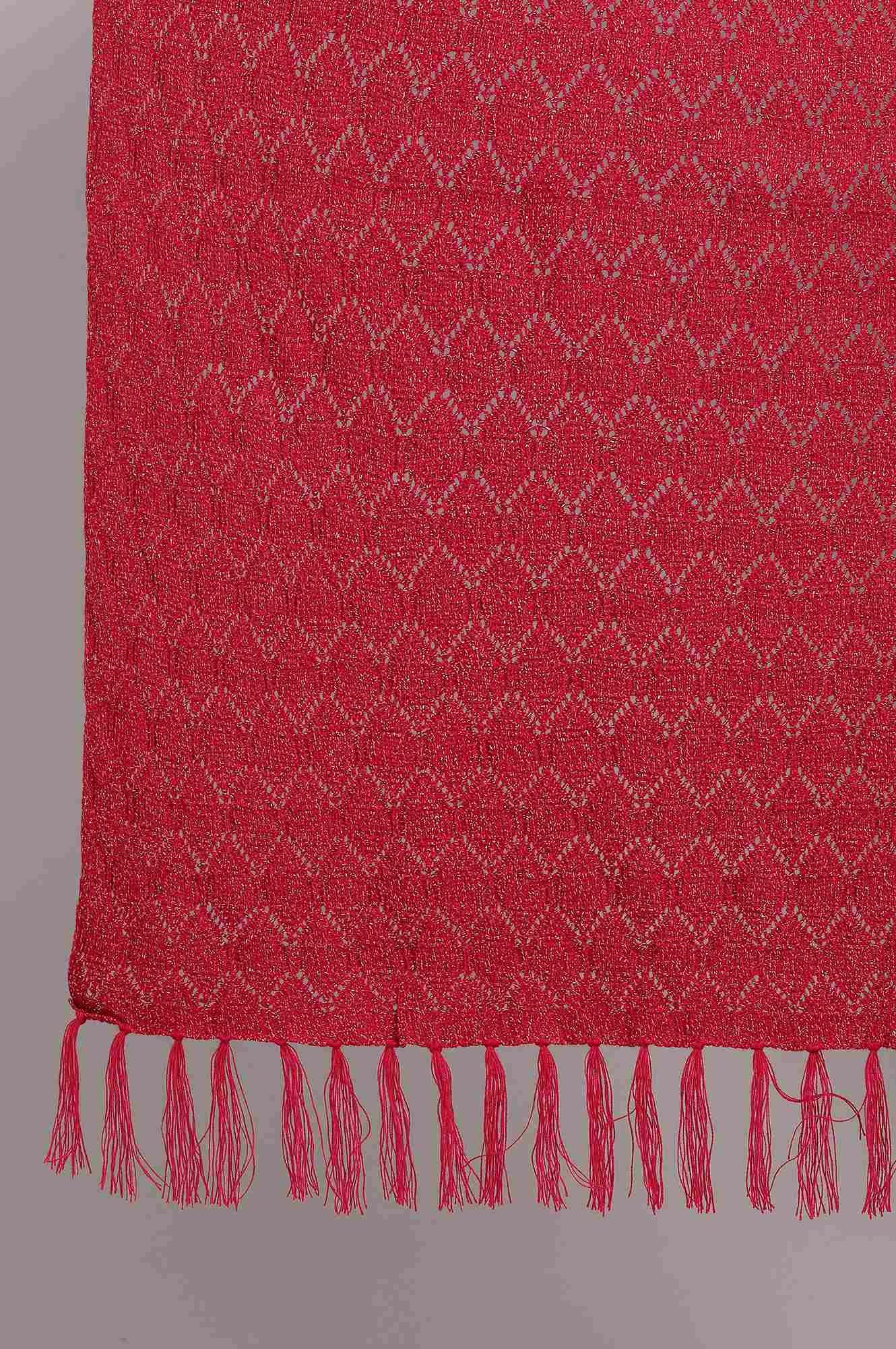 Pink Knitted Shawl