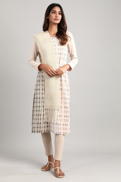 Beige Knitted Muffler