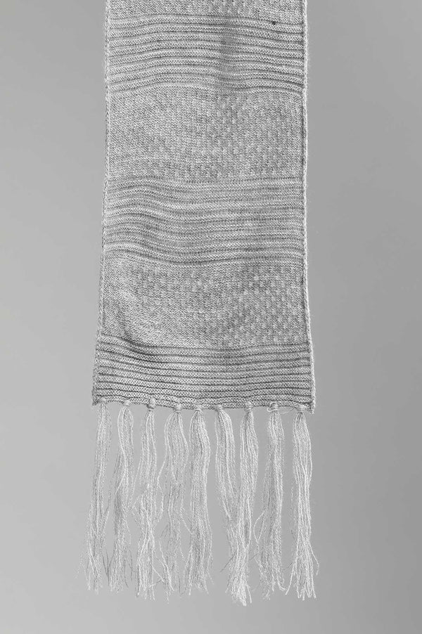 Grey Knitted Muffler