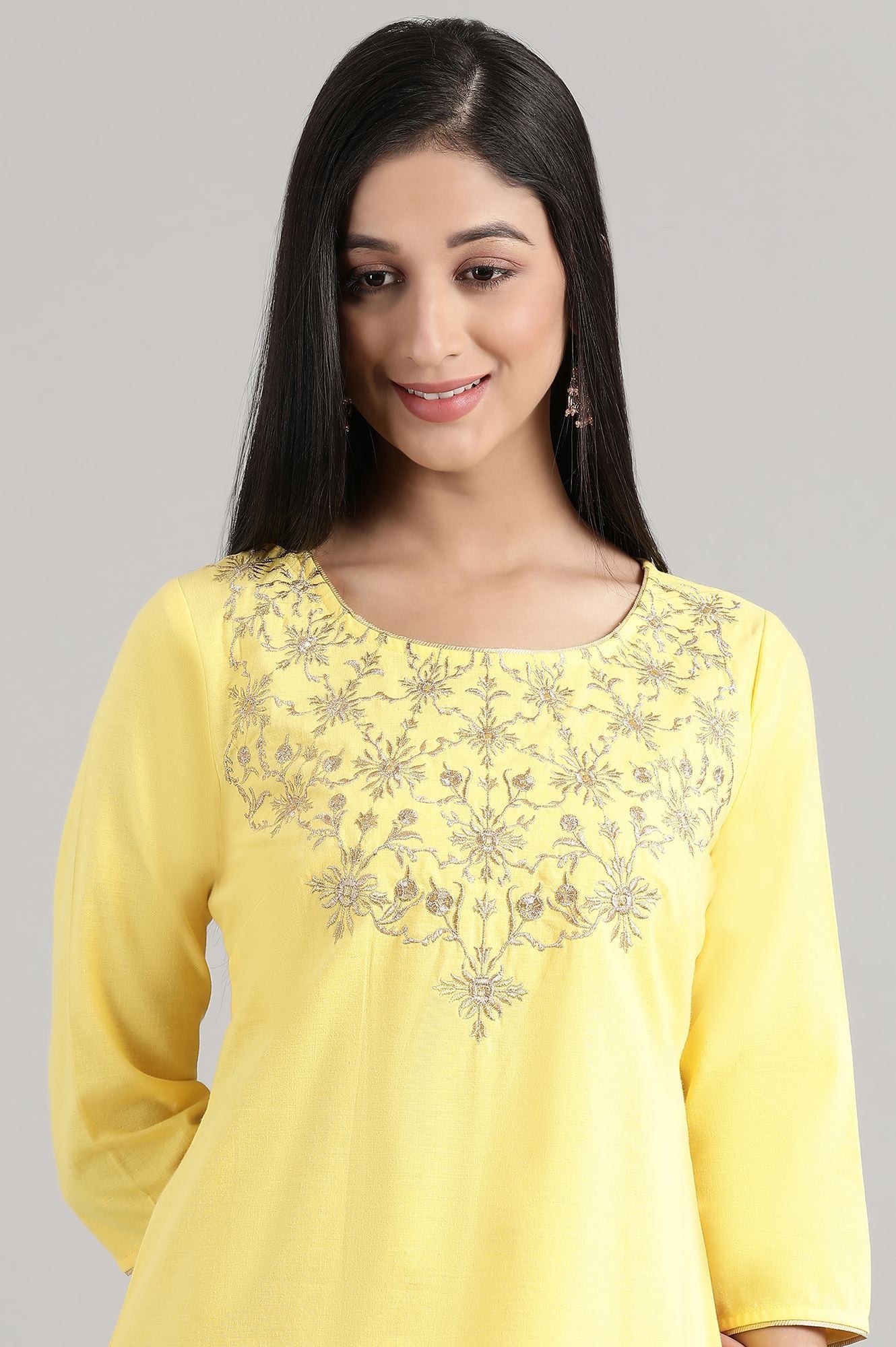 Sunset Gold Embroidered kurta