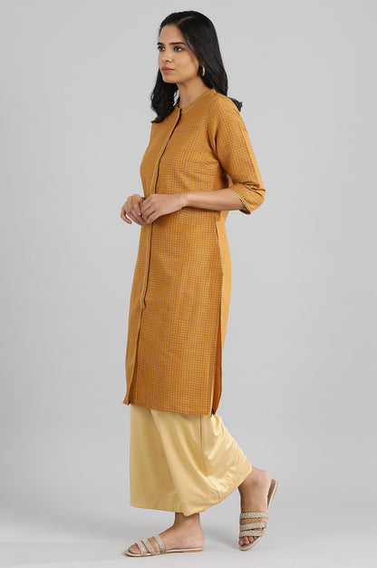 Golden Geometric Print kurta