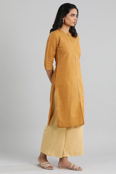 Golden Geometric Print kurta