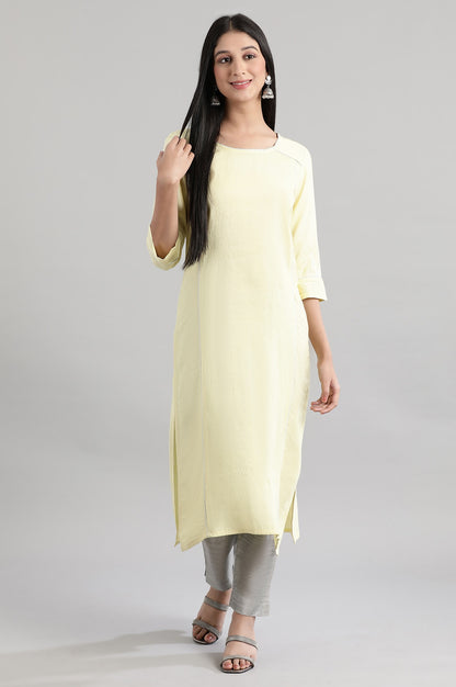 Custard Dobby kurta