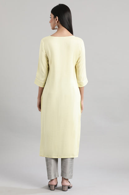 Custard Dobby kurta