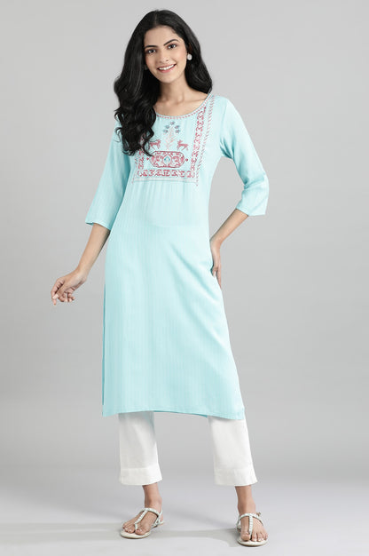 Antique Blue Printed kurta