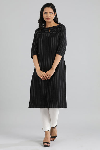 Black Cotton kurta