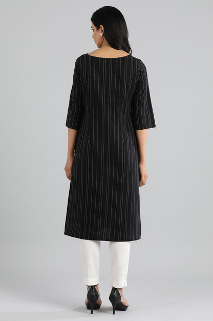 Black Cotton kurta