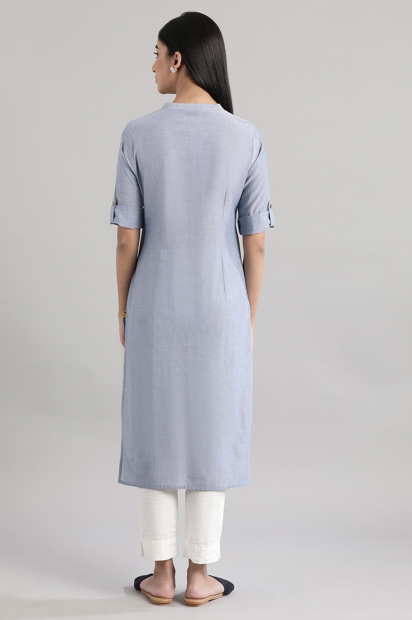 Light Blue Solid kurta