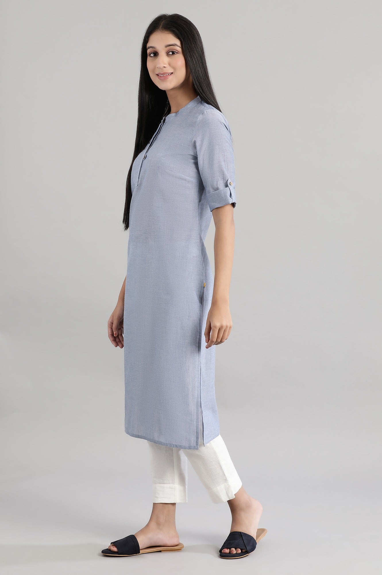 Light Blue Solid kurta