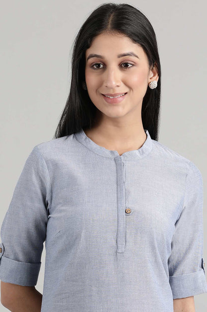 Light Blue Solid kurta