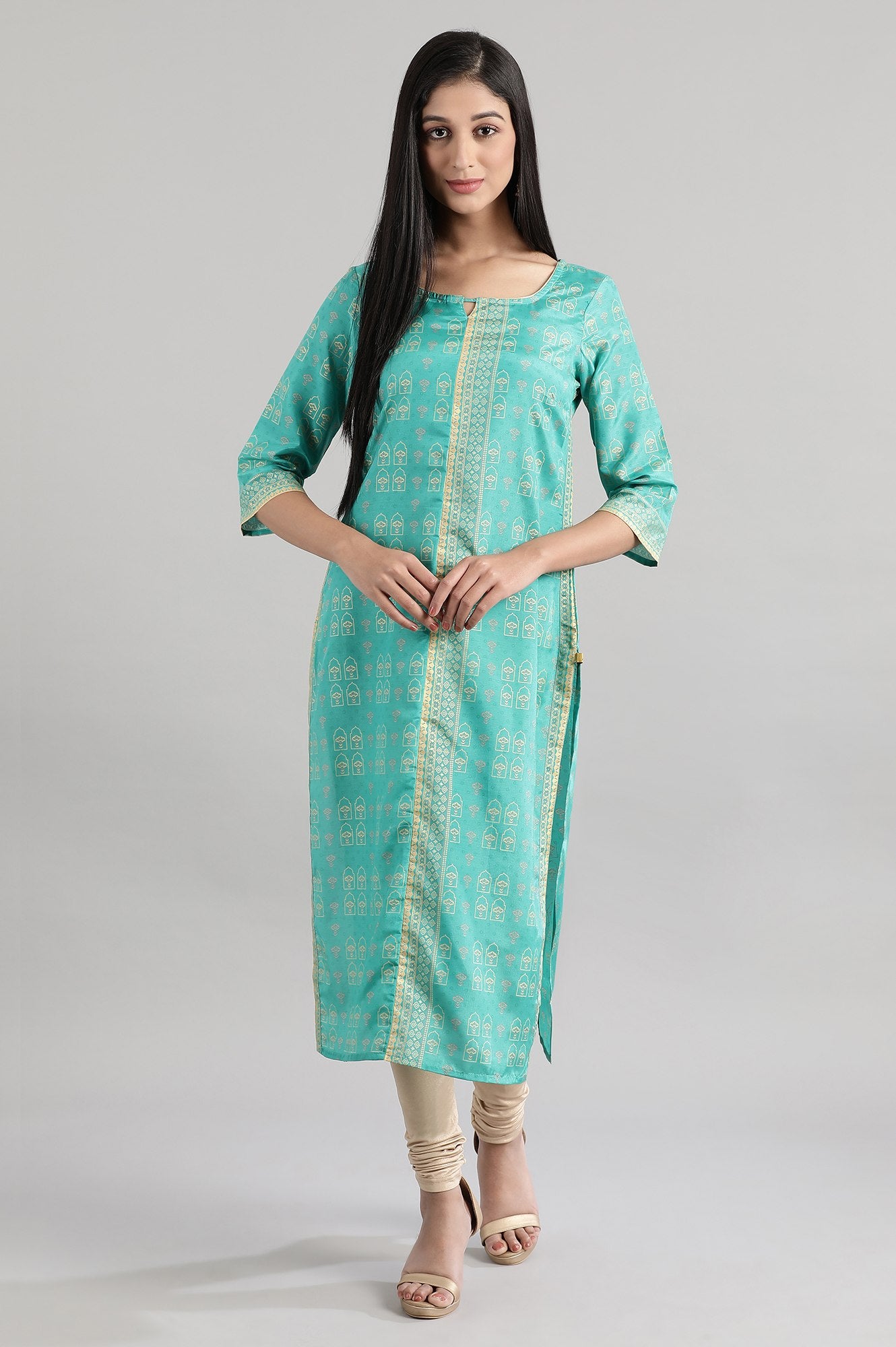 Tropical Green Printed kurta