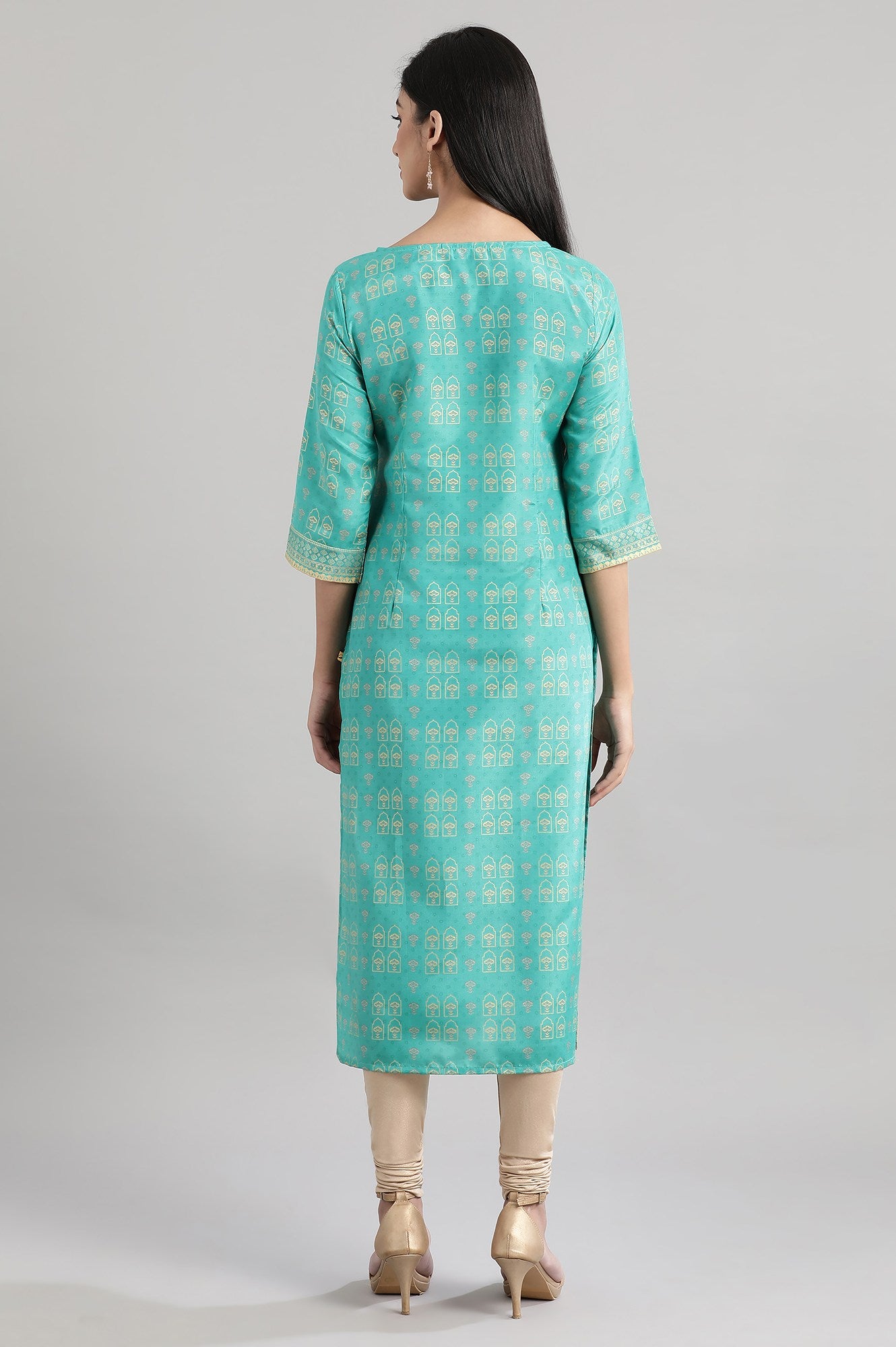 Tropical Green Printed kurta