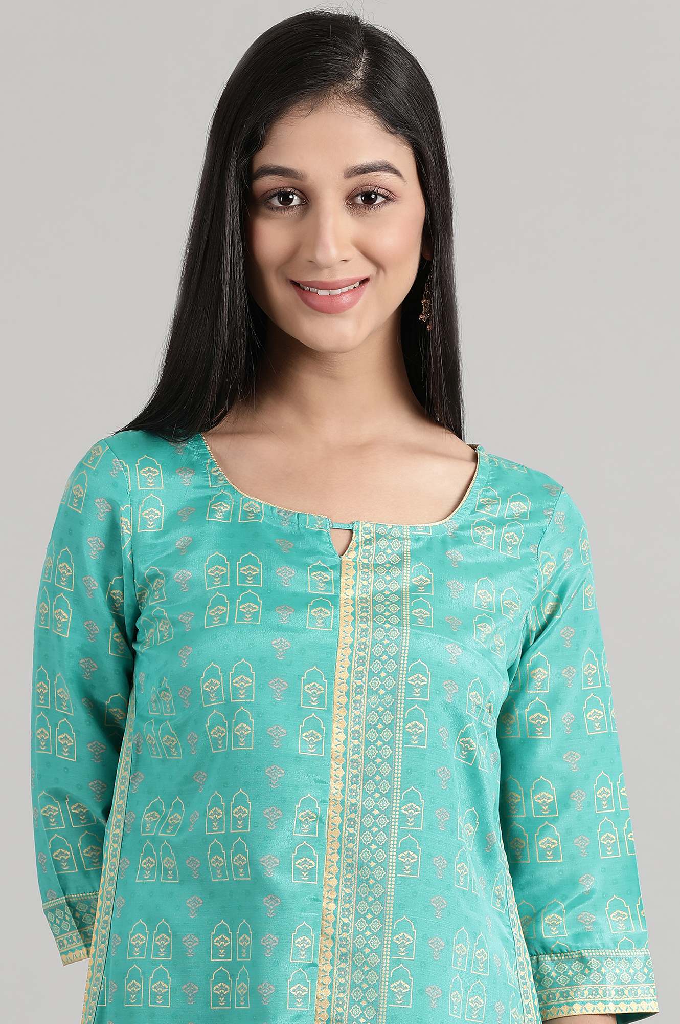 Tropical Green Printed kurta