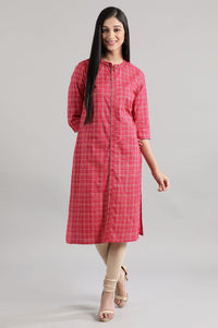 Pink Geometric Print kurta