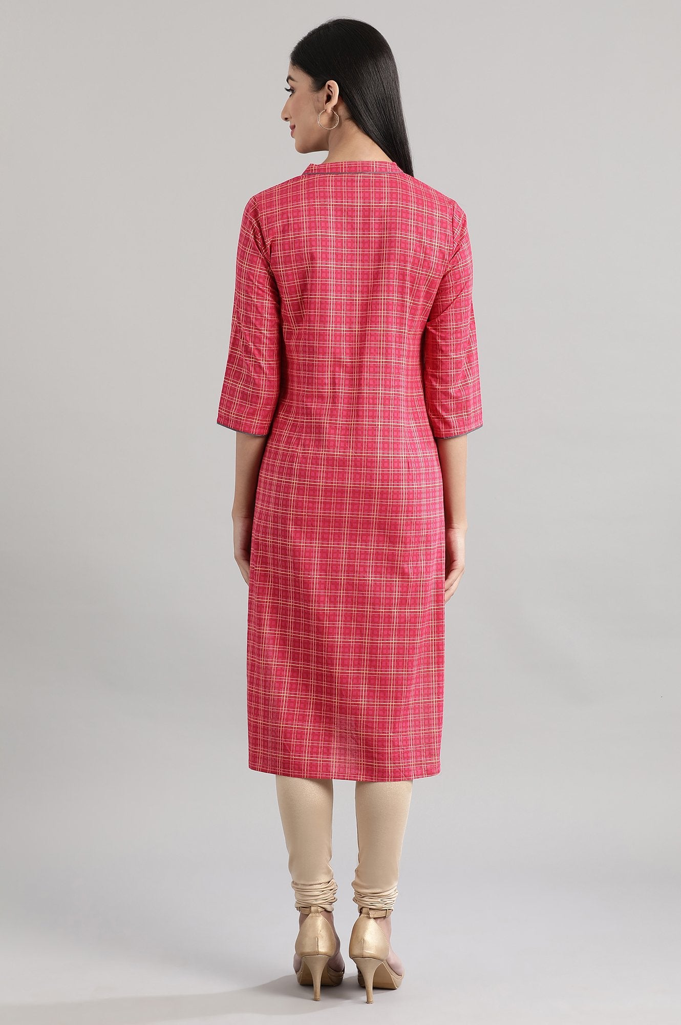 Pink Geometric Print kurta