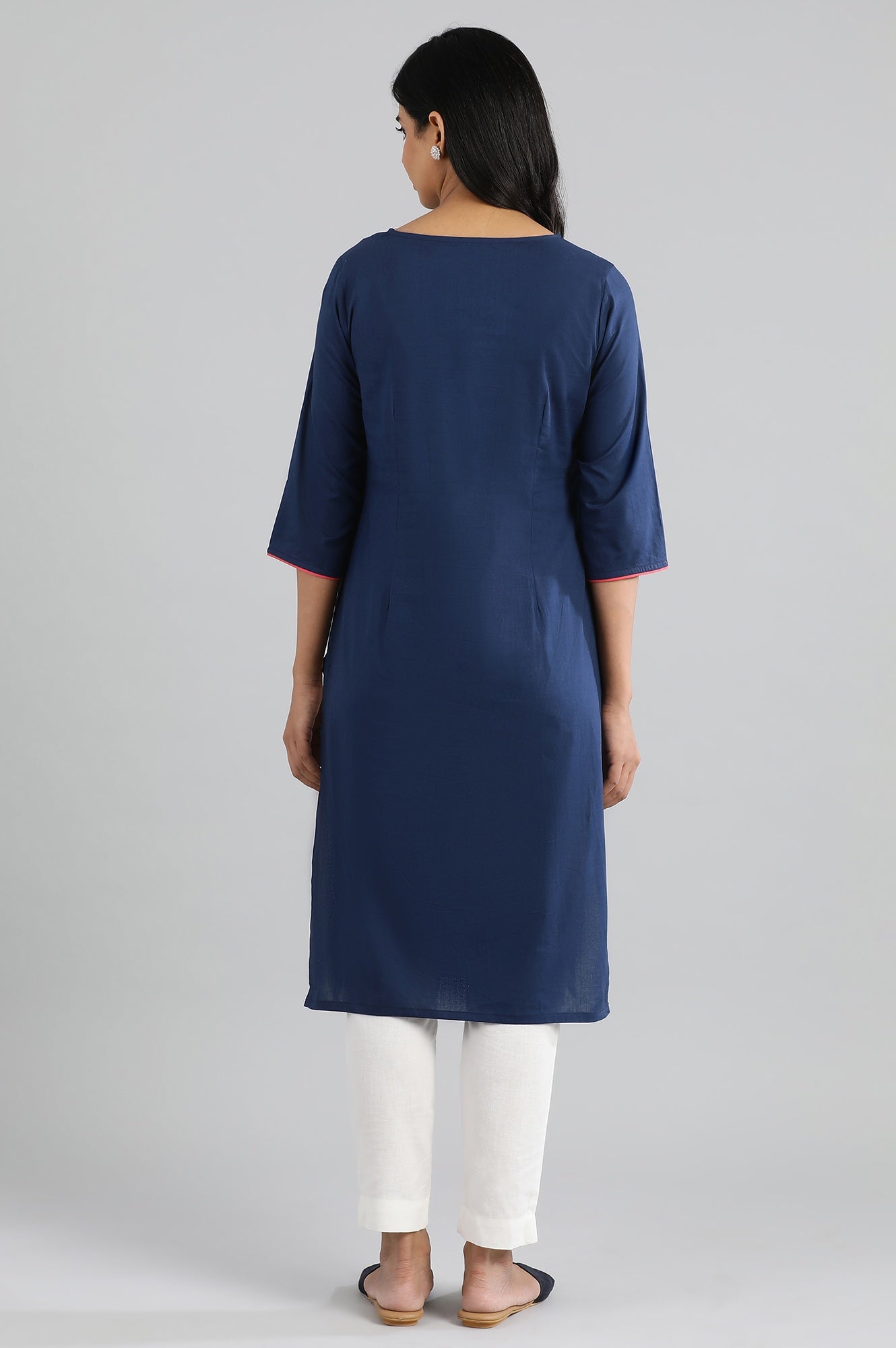 Dark Blue Cotton kurta