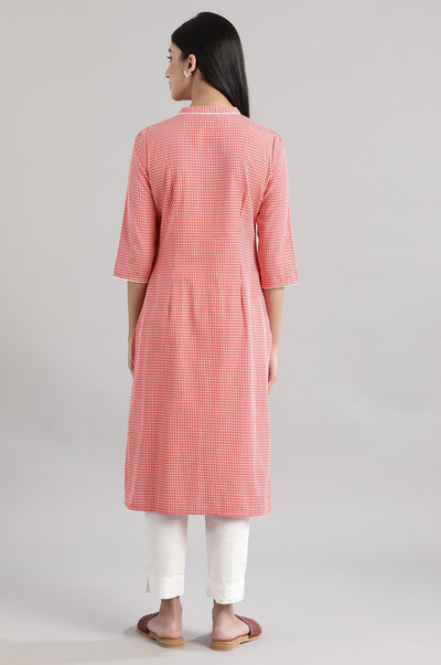 Red Checks kurta
