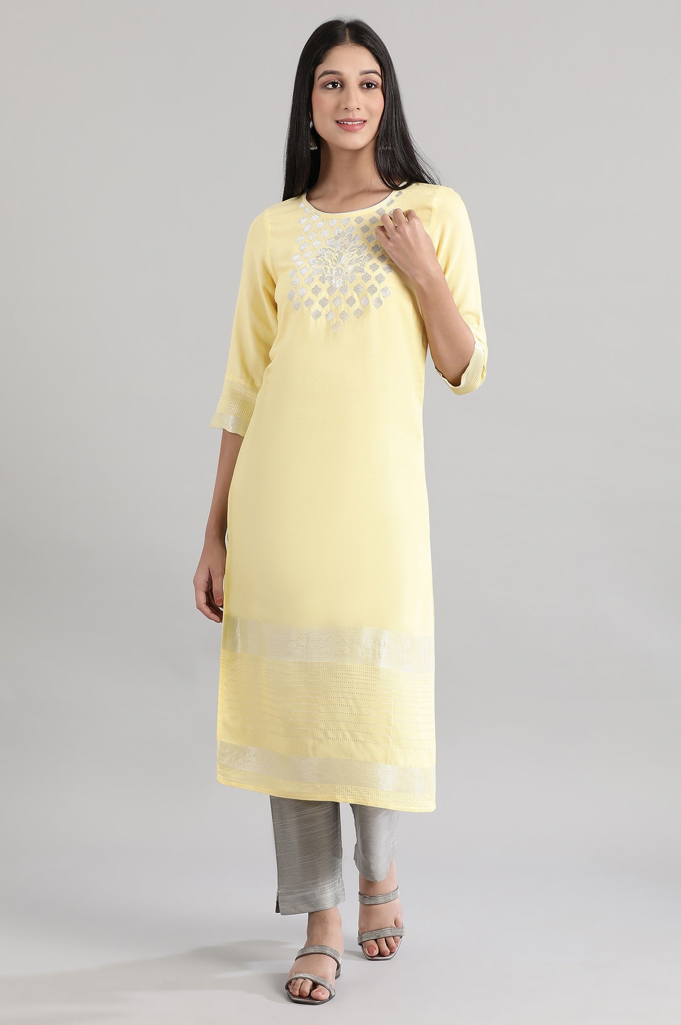 Lemon Drop Embroidered kurta