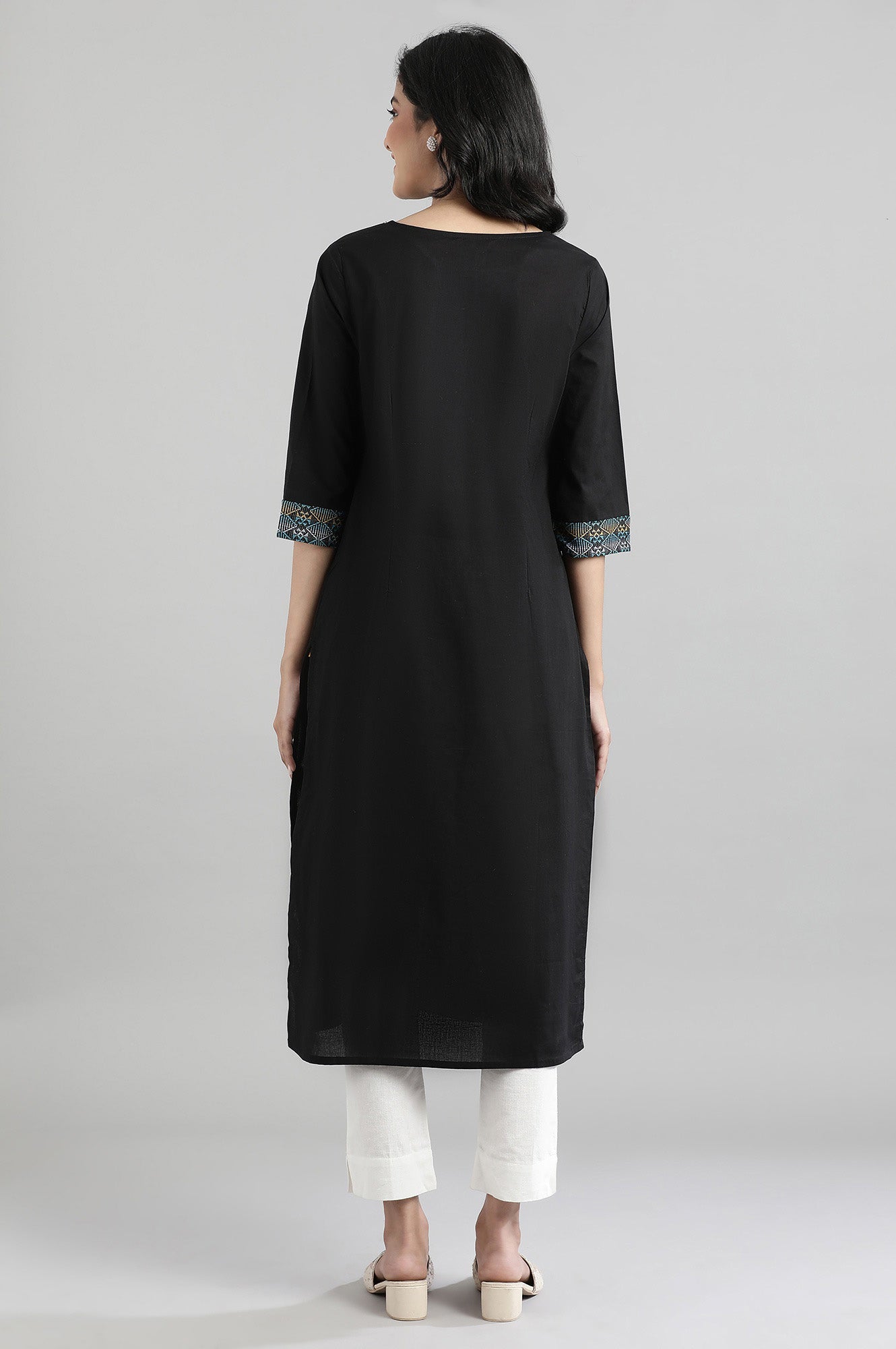 Black Dobby kurta