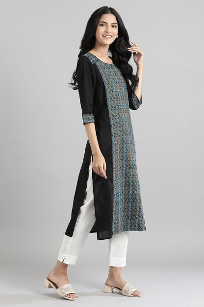 Black Dobby kurta