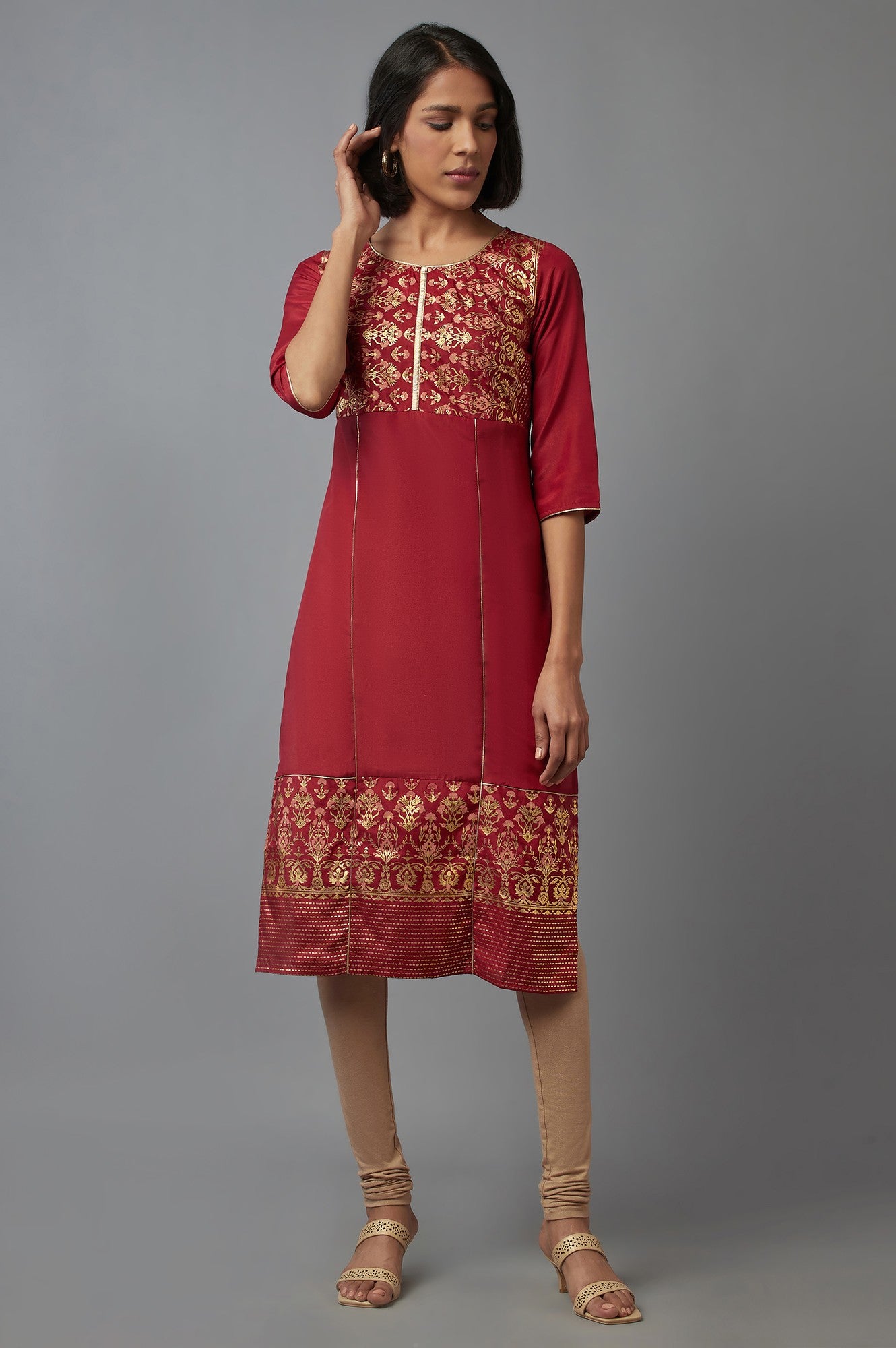 Rhubarb Floral Print kurta