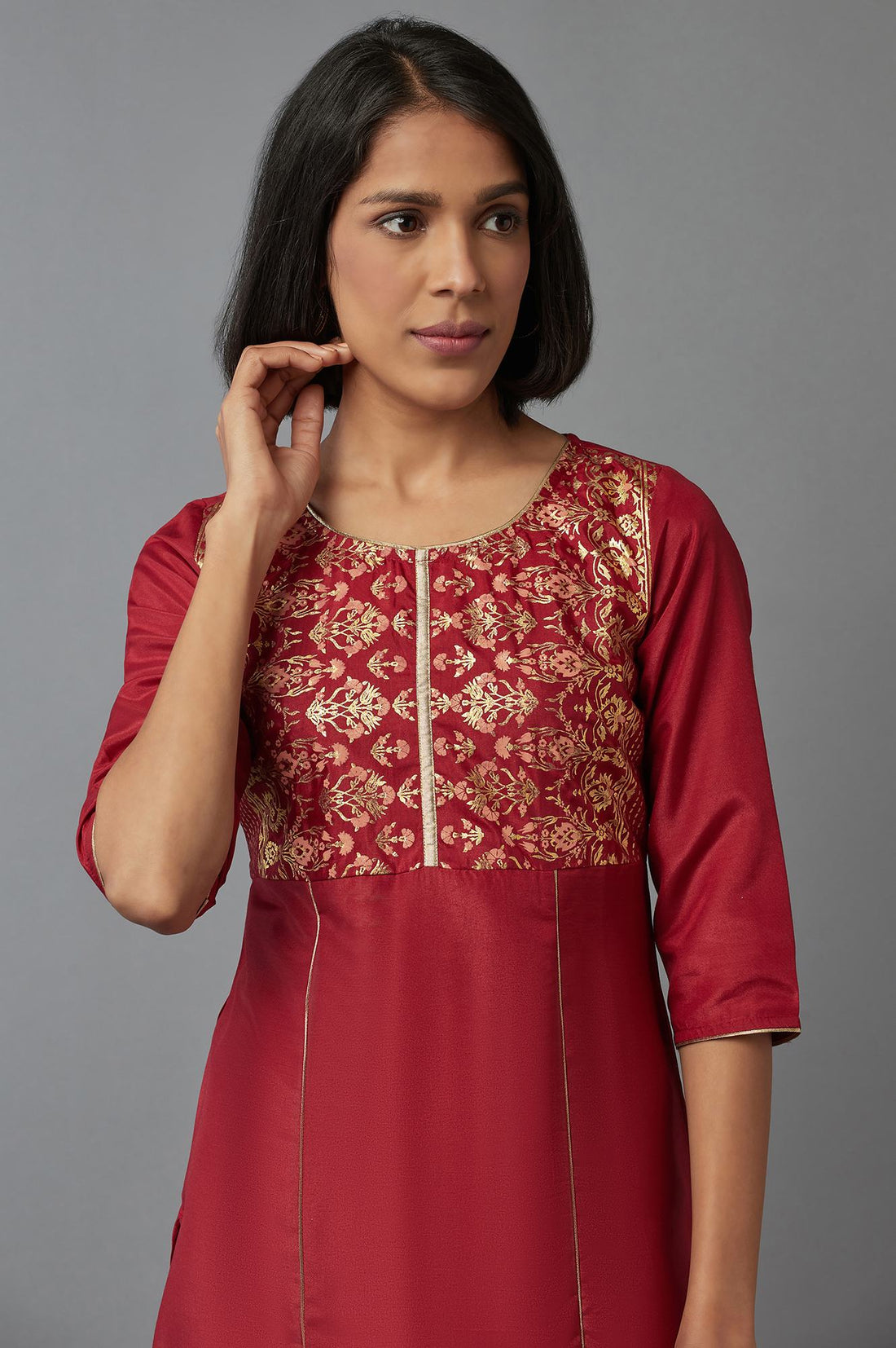 Rhubarb Floral Print kurta